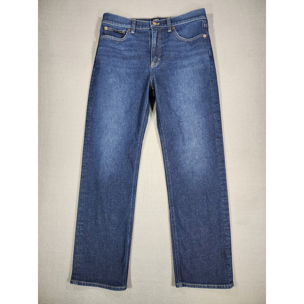 J Crew Women's Mid Rise Straight Leg All Day Stretch Denim Jeans Size 28 Classic